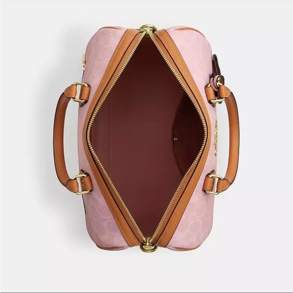 NWT!COACH Rowan Large Satchel Bag In Signature Canvas With Charms(CEA19)🌸 - Picture 6 of 8